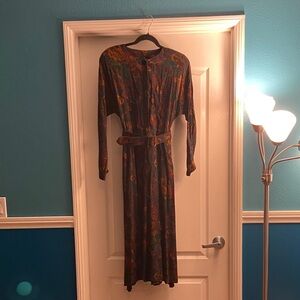 Michelle Stuart Autumn Tones Long Sleeve Dress